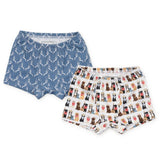 Lila and Hayes James Boys' Underwear Set - Rustic Antlers and Western Pups