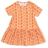 Lila and Hayes Lottie Girls' Dress - Pep Rally Orange