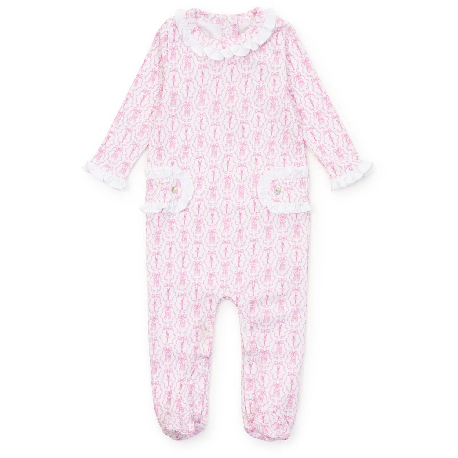 Lila and Hayes Lucy Girls' Romper- Ballet and Bows