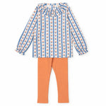Lila and Hayes Lulu Girls' Legging Set - Harvest Ribbon Floral