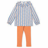 Lila and Hayes Lulu Girls' Legging Set - Harvest Ribbon Floral