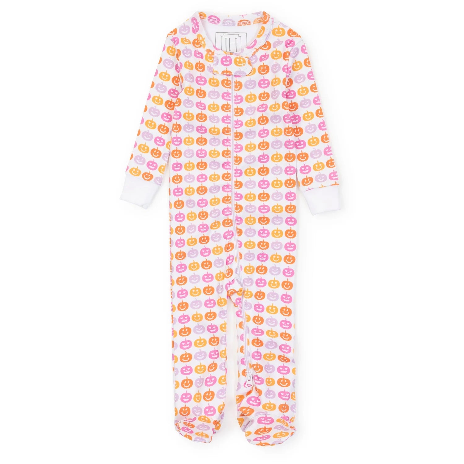 Lila and Hayes Parker Boys' Zipper Pajama - Preppy Pumpkin Bright