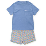 Lila and Hayes Walker Boys' Short Set - Harvest Gingham