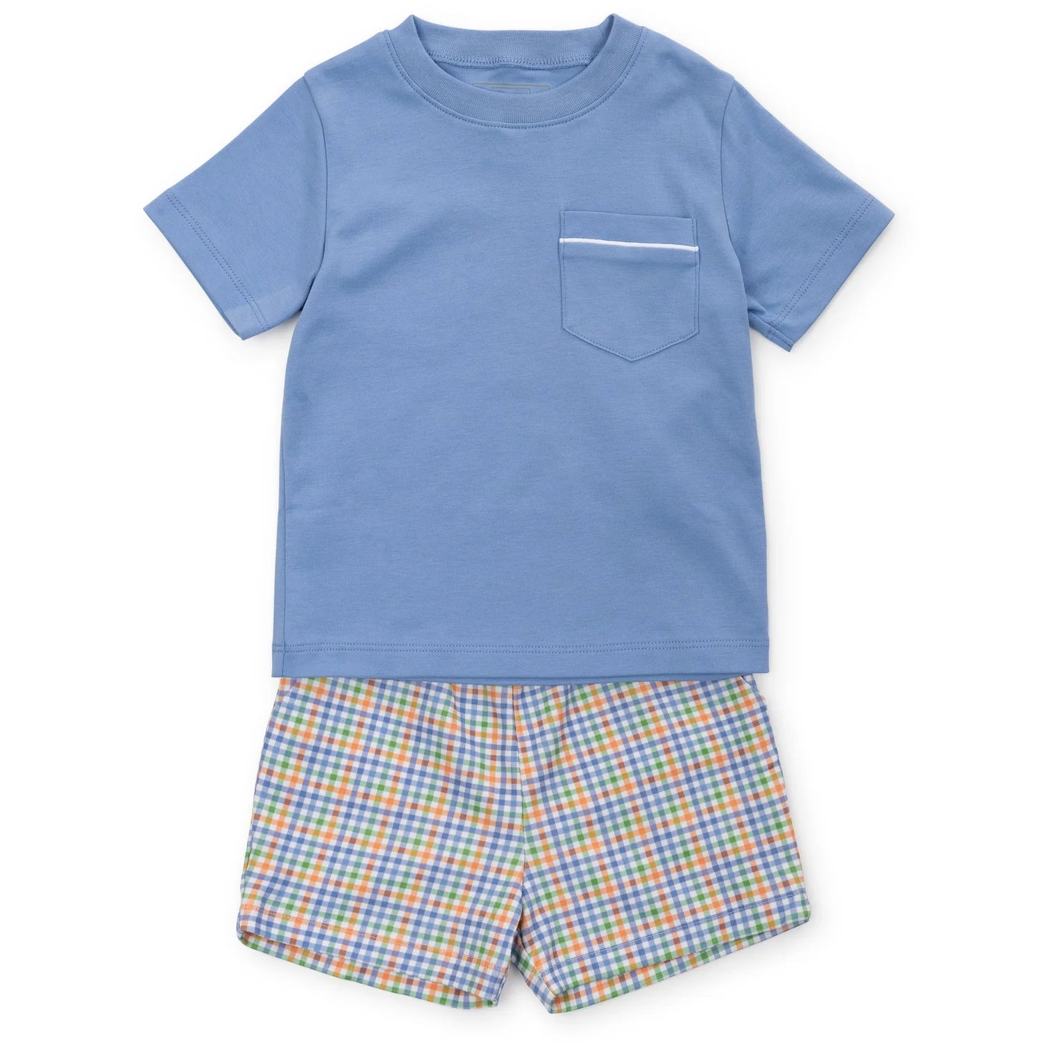 Lila and Hayes Walker Boys' Short Set - Harvest Gingham