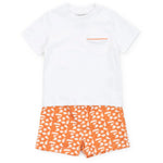 Lila and Hayes Walker Boys' Short Set - Pep Rally Orange
