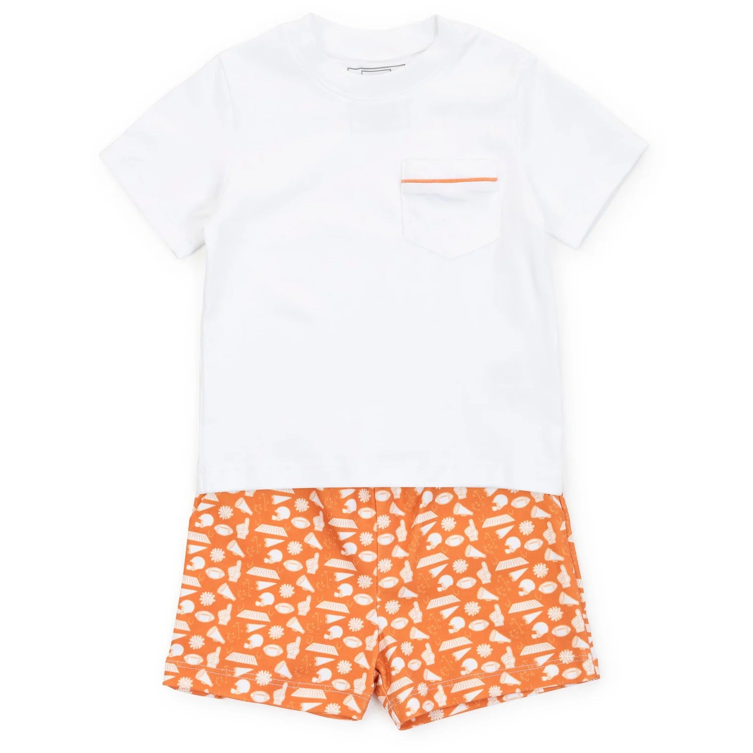Lila and Hayes Walker Boys' Short Set - Pep Rally Orange