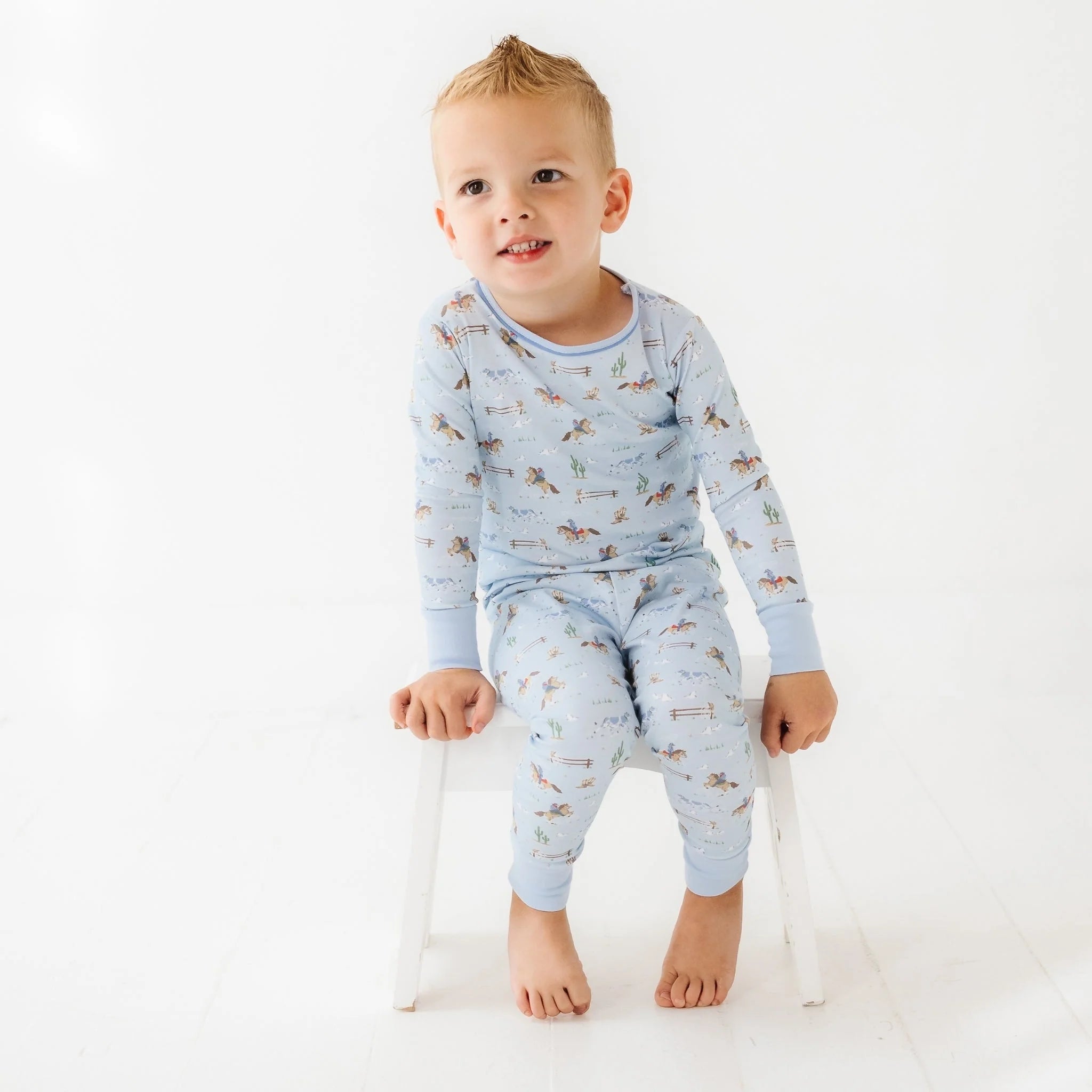 Luna and Arlo Little Wranglers Long Pajamas 