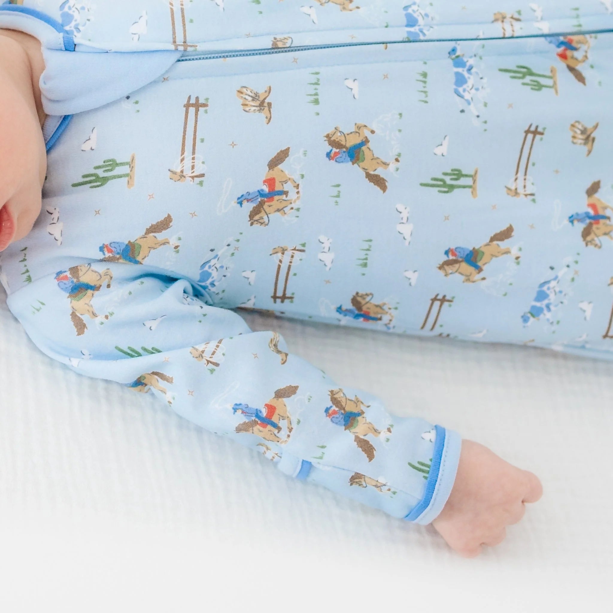 Luna and Arlo Little Wranglers Zip Footie