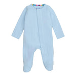Magnetic Me Magnetic Footie- Blue Love Lines Pointelle 