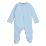 Magnetic Me Magnetic Footie- Blue Love Lines Pointelle 