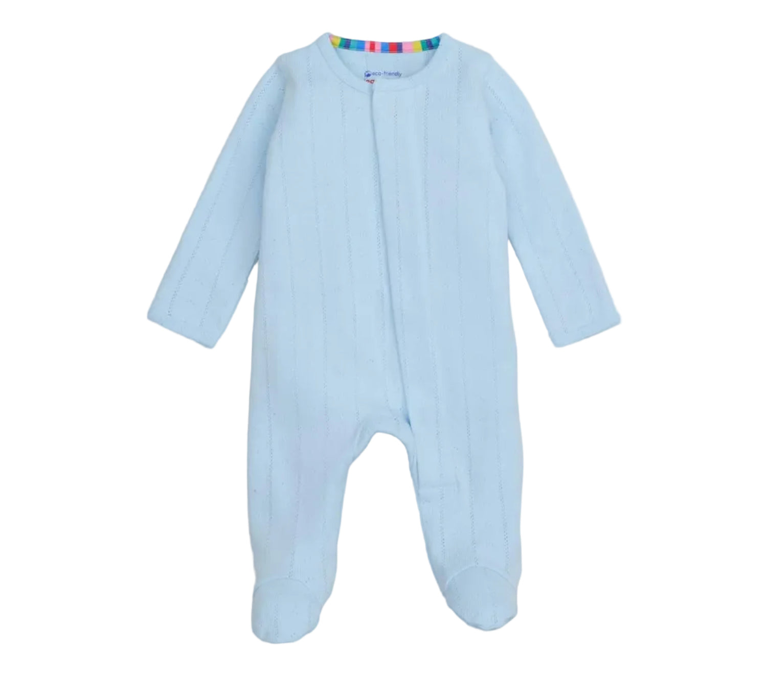 Magnetic Me Magnetic Footie- Blue Love Lines Pointelle 