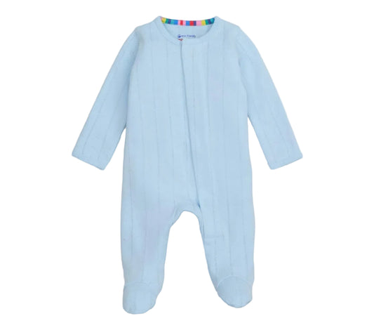 Magnetic Me Magnetic Footie- Blue Love Lines Pointelle 