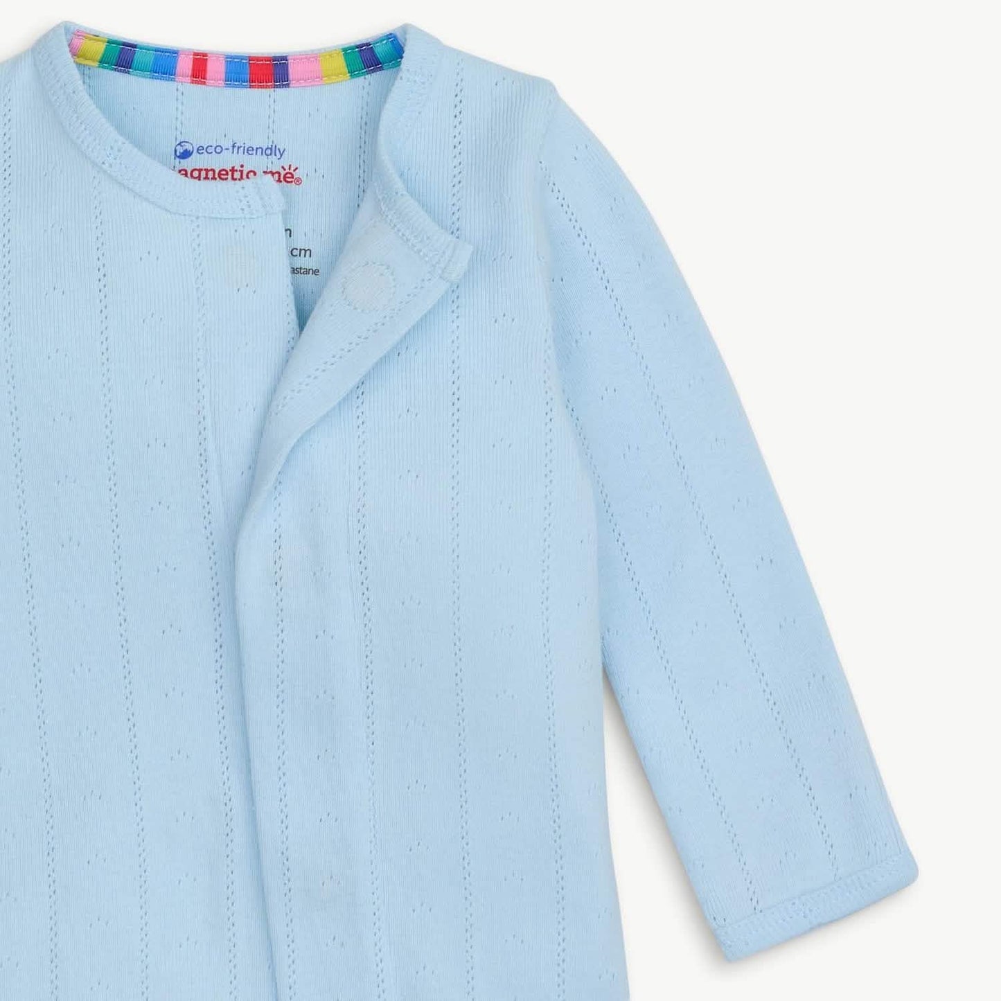 Magnetic Footie- Blue Love Lines Pointelle