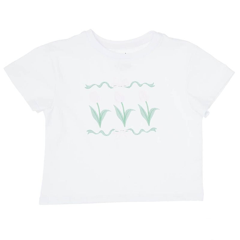 Azarhia Easter Tulips Boxy Tee- White