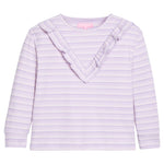 Bisby Aspen Tee- Lavender Sparkle Stripe