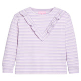 Bisby Aspen Tee- Lavender Sparkle Stripe