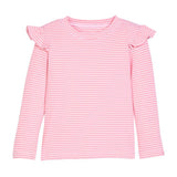 Bisby Sadie Tee- Pale Pink Stripe