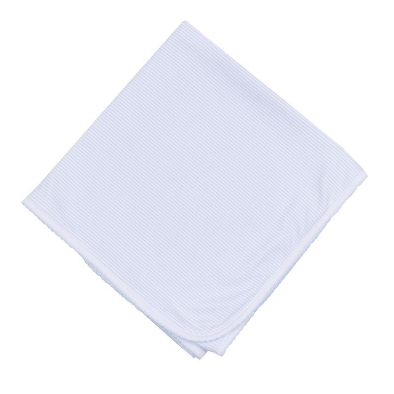 Magnolia Baby Mini Stripes Receiving Blanket- Light Blue