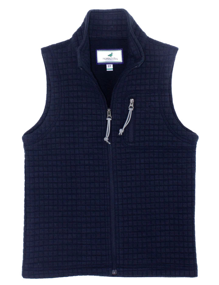 Properly Tied Boys Delta Vest - Navy