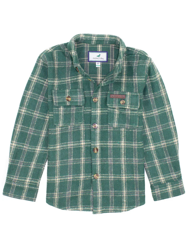 Properly Tied Boys Ranch Flannel - Pine