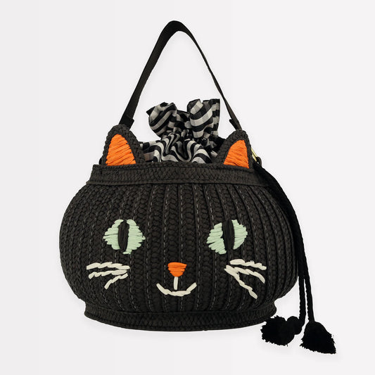 Meri Meri Trick Or Treat Cat Basket Bag