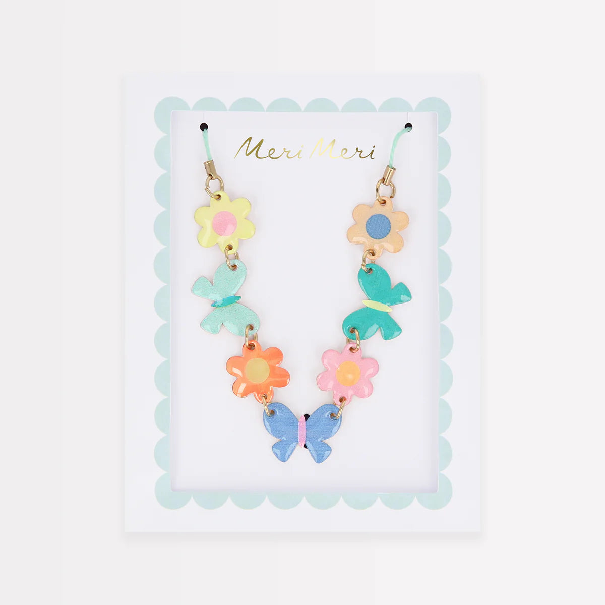 Meri Meri Butterflies and Flowers Enamel Charm Necklace