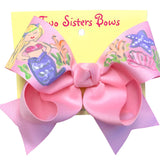 Two Sisters Bows Pink Mermaid Shells Large Bow