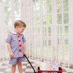 Navy Apple Short Set