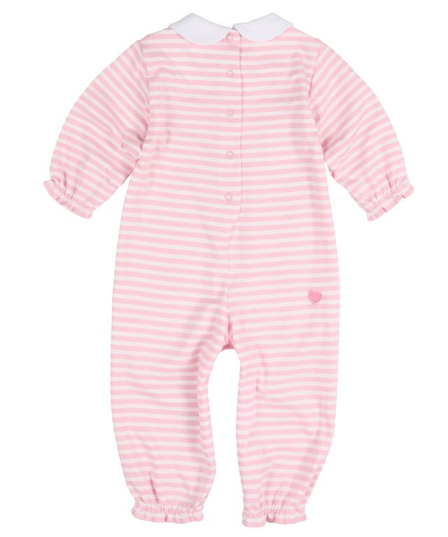 Florence Eiseman Stripe Knit Longall With Hearts