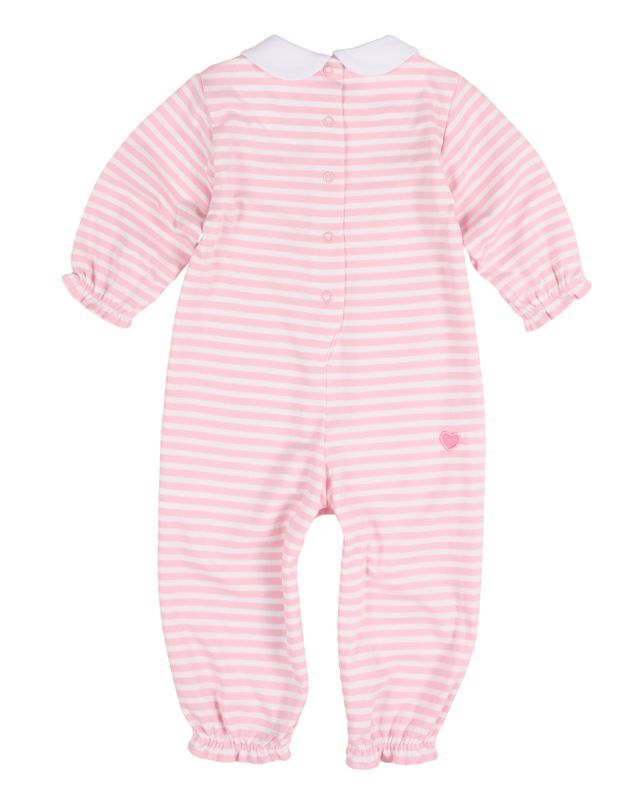 Florence Eiseman Stripe Knit Longall With Hearts