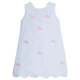 Little English Embroidered Bow Back Dress- Watermelon