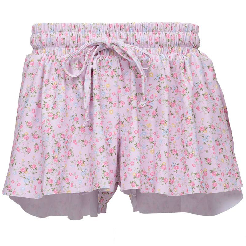 Azarhia Butterfly Butterfly Pretty in Pink Flowers Flowy Shorts