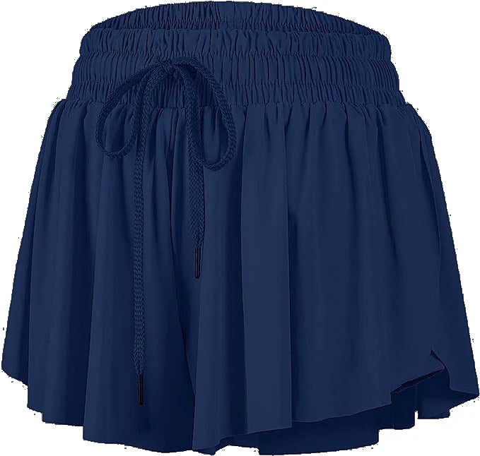 Azarhia Navy Flowy Shorts