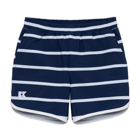 Courtside Kids Navy and White Stripe Retro Super Short