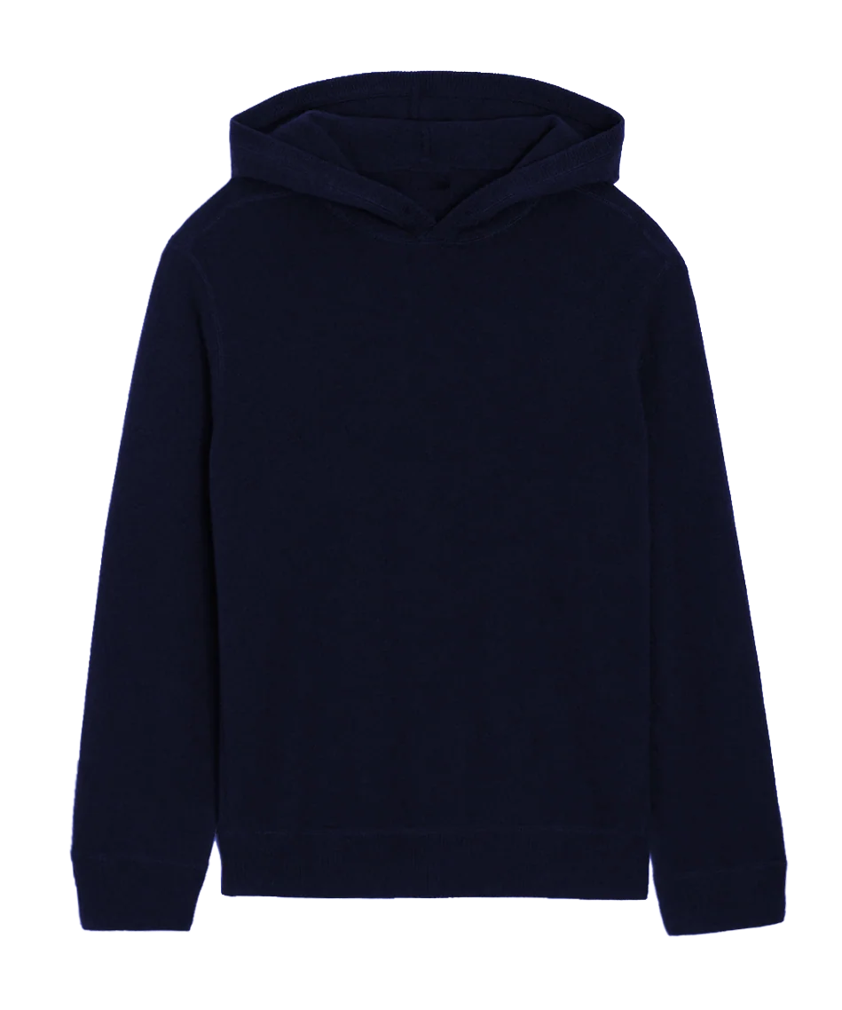 Cadets Cotton Cashmere Knit Hoodie- Northampton Navy