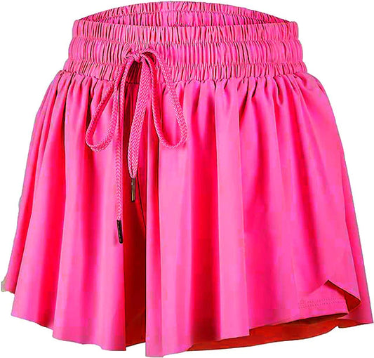 Azarhia Neon Pink Flowy Shorts