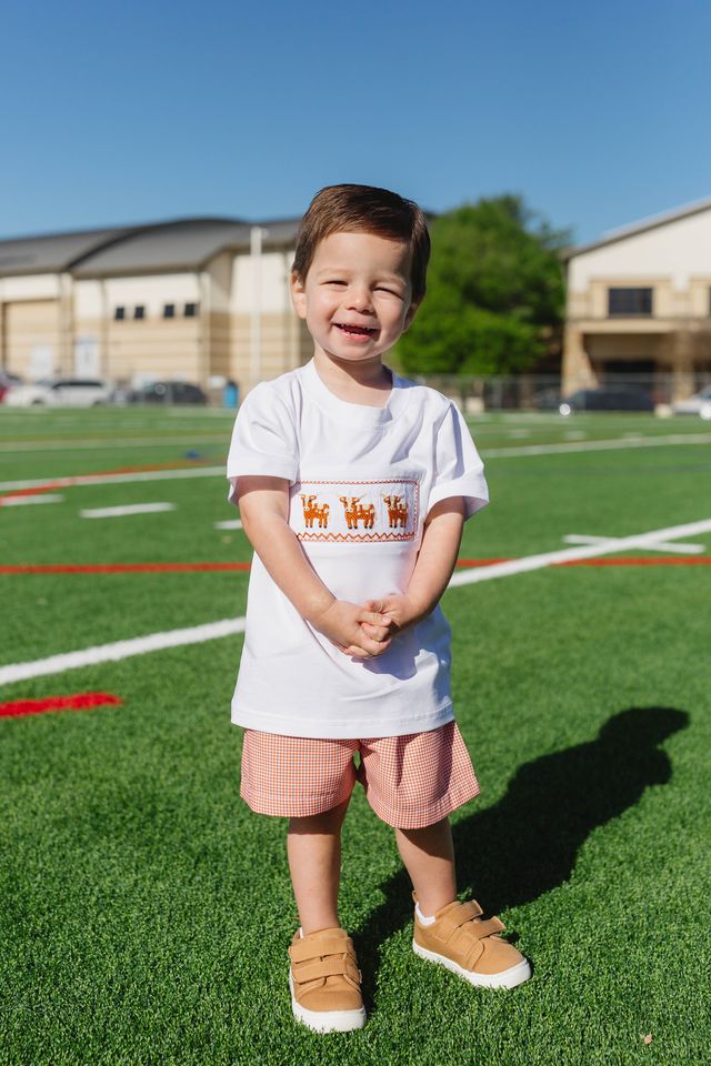 Smocked Longhorn Wyatt Short Set