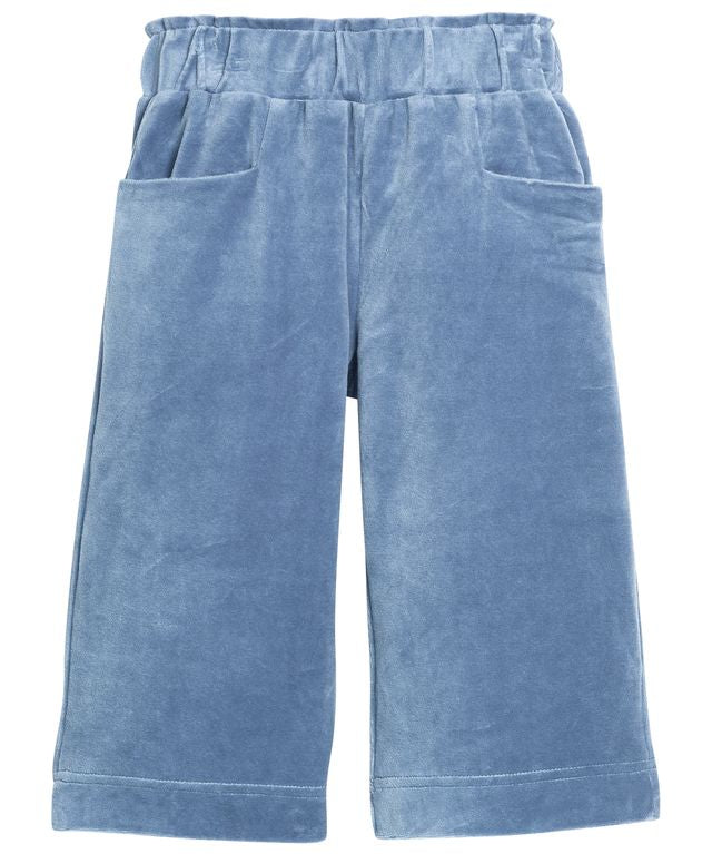 Palazzo Pants- Dusty Blue Velour
