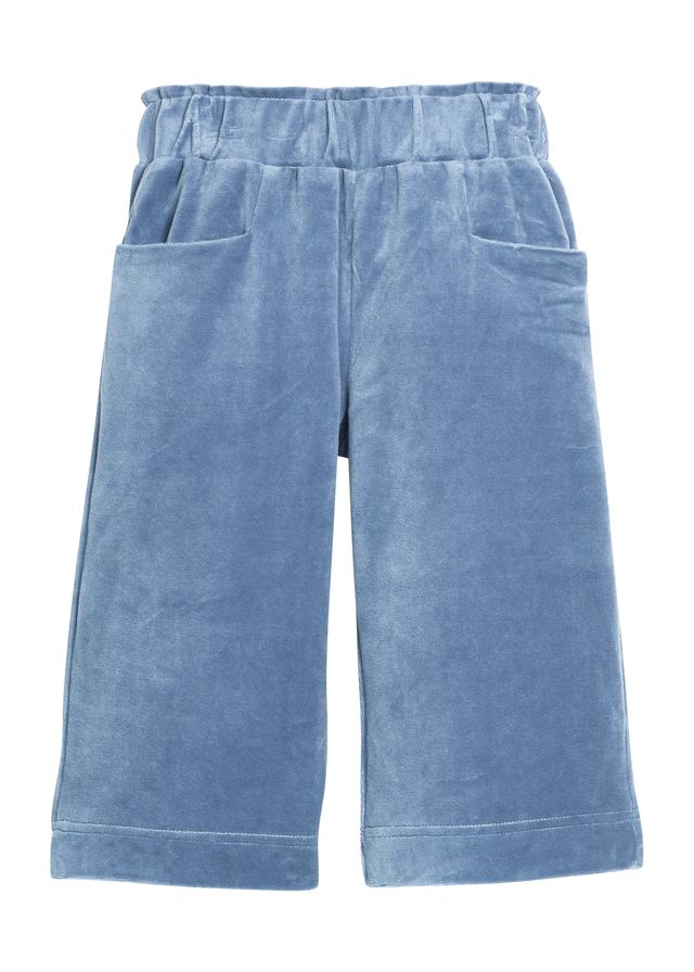 Palazzo Pants- Dusty Blue Velour