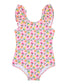 Florence Eiseman Fruit Print Swimsuit With Ruffles