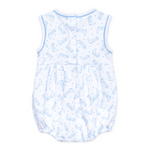 Magnolia Baby Darling Cowboy Boots Printed Bubble- Light Blue