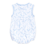 Magnolia Baby Darling Cowboy Boots Printed Bubble- Light Blue