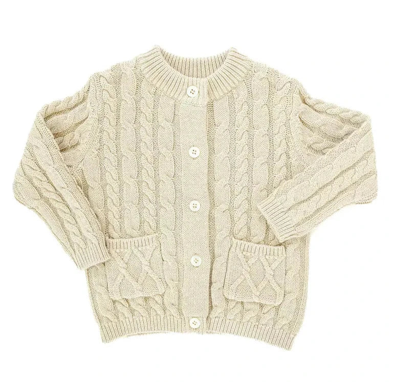 Ruth and Ralph Oatmeal Knit Cardigan