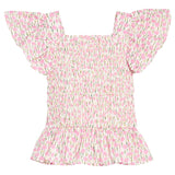 Bisby India Top- Darien Daisies