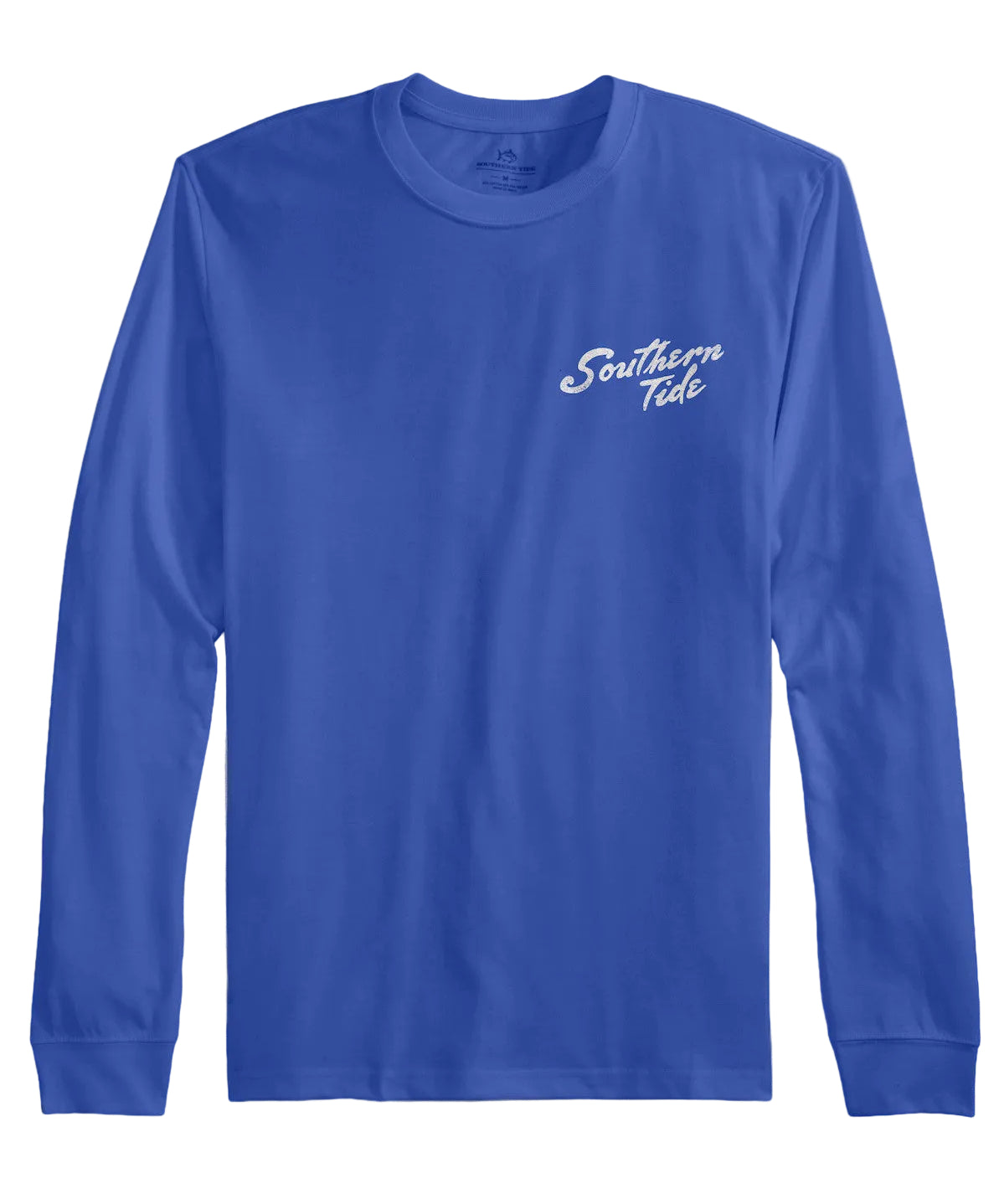 Southern Tide Holiday Santa Console Tee- Dazzling Blue