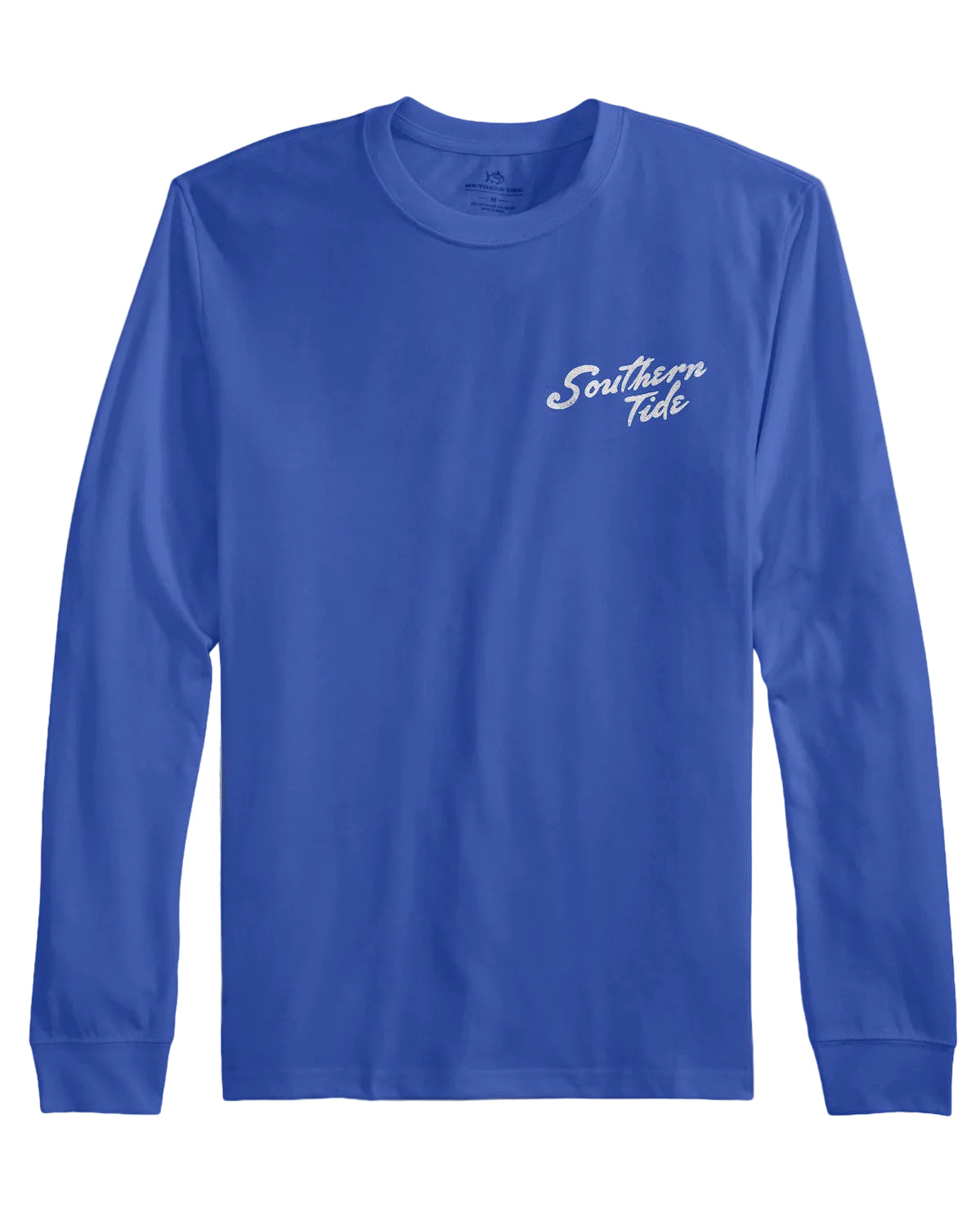 Southern Tide Holiday Santa Console Tee- Dazzling Blue