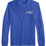 Southern Tide Holiday Santa Console Tee- Dazzling Blue