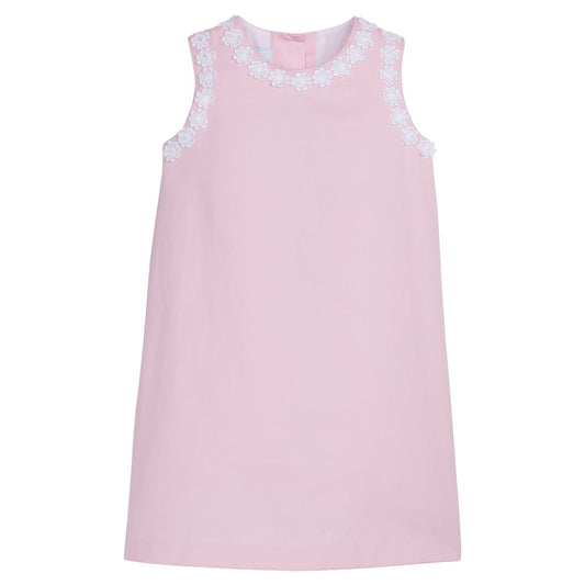Little English Daisy Dress- Light Pink Twill