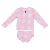 BlueQuail Pink Cane Lattice Girl's Swimsuit