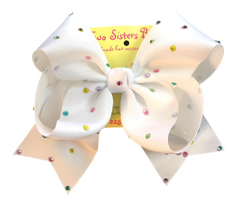 Two Sisters Bows Pastel Multi Crystal Large Bow